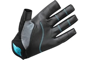 Gill Championship Sailing Gloves - Long Fingers with Exposed Finger and Thumb - Dura-Grip Fabric 50+ UV Sun Protection & Water Repellent
