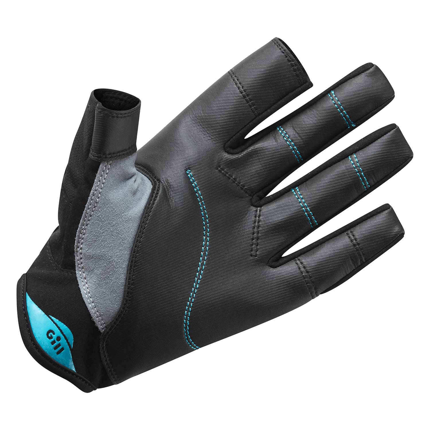 Gill Championship Sailing Gloves - Long Finger with exposed index and thumb - Dura-Grip Fabric, 50+ UV Sun Protection & Water Repellent