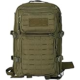 PAIWPHLI Small Tactical Backpack Assault Pack Bug Out Bag 40L Military Backpack with Molle for Hiking Hunting Rucksack Trekking (Green)