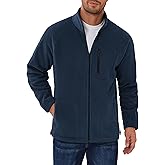 COOFANDY Men's Fleece Jackets Full Zip Raglan Long Sleeve Lightweight Casual Outdoor Warm Jacket Coat with Pockets