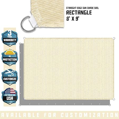 Amazon Com Tang Sunshades Depot 8 X 9 Straight Side Sun Shade