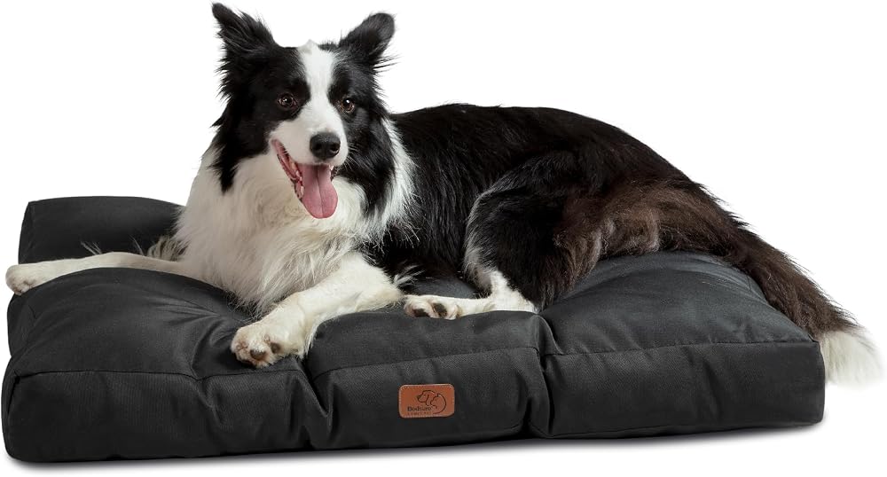Bedsure Washable Large Dog Bed 91x68x9cm Oxford Fabric Black