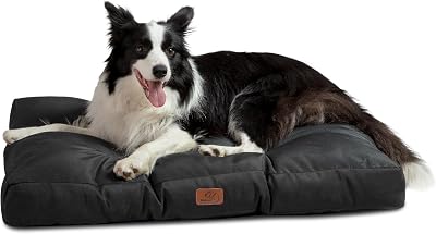 Bedsure Washable Large Dog Bed 91x68x9cm Oxford Fabric Black