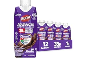 BOOST Advanced Nutritional Protein Shake, Weight Loss Nutrition Support*, 35g High Protein GLP-1 Friendly Shake, Ready to Drink - Rich Chocolate, 12-11 FL OZ (325 mL) Cartons
