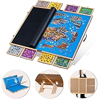 Lavievert 2000 Piece Tilting & Foldable Puzzle Board with 8 Drawers & Cover, Portable Wooden Puzzle Plateau with Handle, Adju
