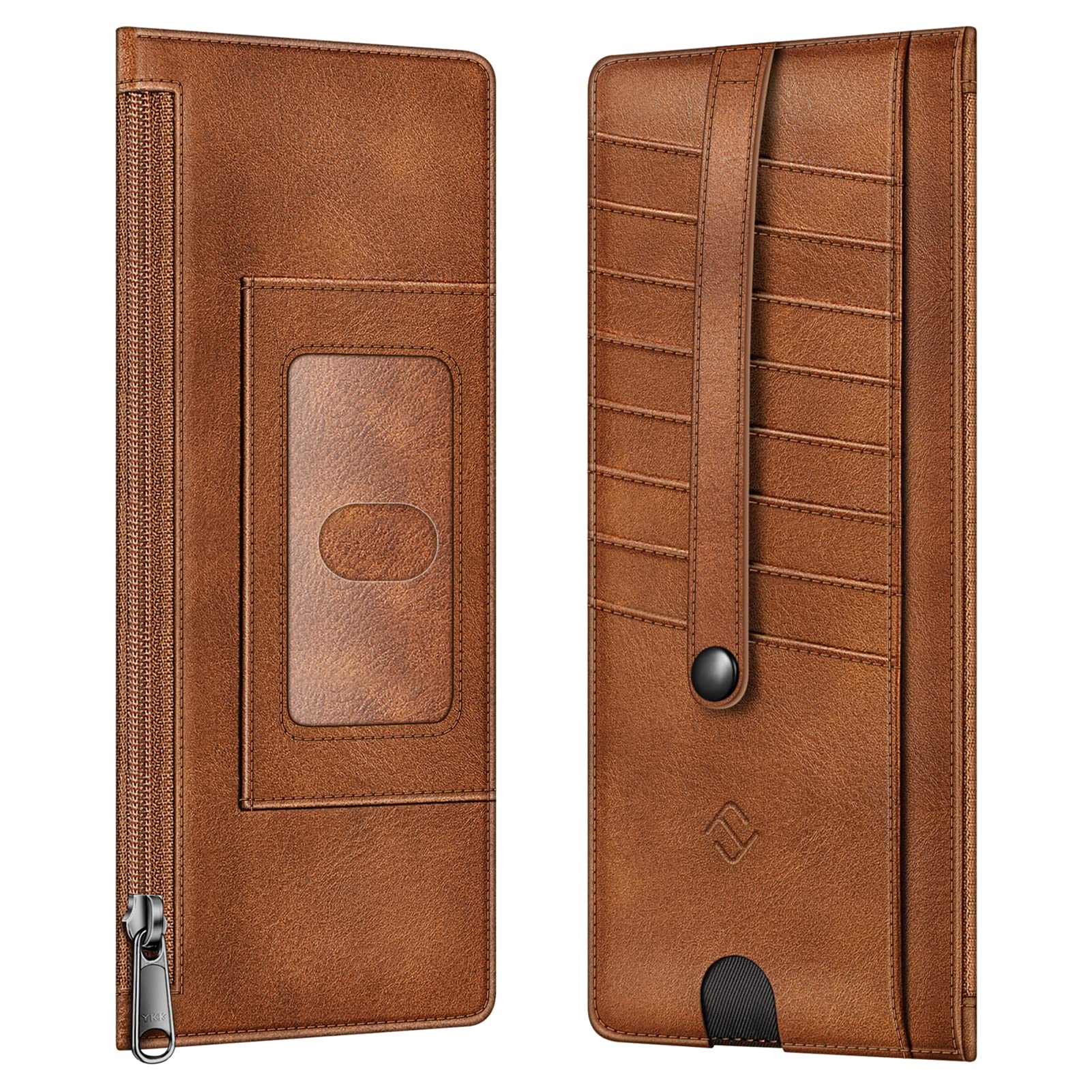 Fintie Slim Credit Card Wallet Holder Change Pouch, RFID Blocking Business Cards Cases with Zipper Pocket for Cash, Coin, Receipt