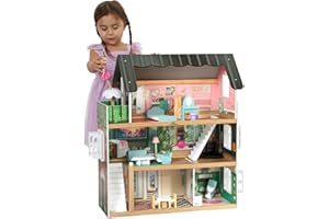 Delta Children South Beach Dollhouse - 3-Story Dollhouse with 4 Rooms - Includes 16 Accessories - Fits 5-inch Dolls - Pretend Play Dream Gift for Ages 3+