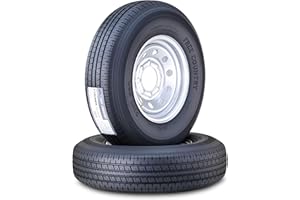 Free Country Trailer Tire Wheel Assembly ST235/85R16 12-Ply F 128N 8 Lug on 6.5" PCD Silver Mod Rim,SET 2