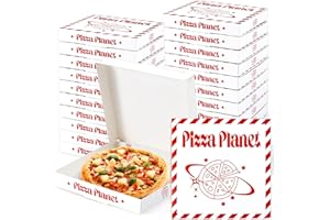 CACASO 48 Pcs Mini Pizza Boxes,5.1 x 5.1x 0.78 Inch Square Cardboard Pizza Box,Small Cookie Boxes,Food Delivery Boxes for Wedding,Birthday,Party,Celebrations,Decorations