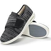 QHBPMGAD Diabetic Shoes for Women, Women's Wide Width Elderly Shoes, Adjustable Hook and Loop Closure Anti-Slip Breathable Lightweight, Swollen Feet Walking Edema Sneakers