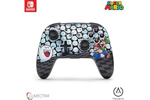 PowerA Enhanced Wireless Controller for Nintendo Switch with Lumectra – Mario Peek-A-Boo, rechargeable battery, motion controls, officially licensed
