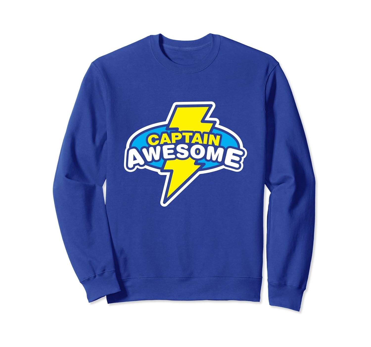 Captain Awesome Lightning Bolt Comic Geek Sweatshirt-anz