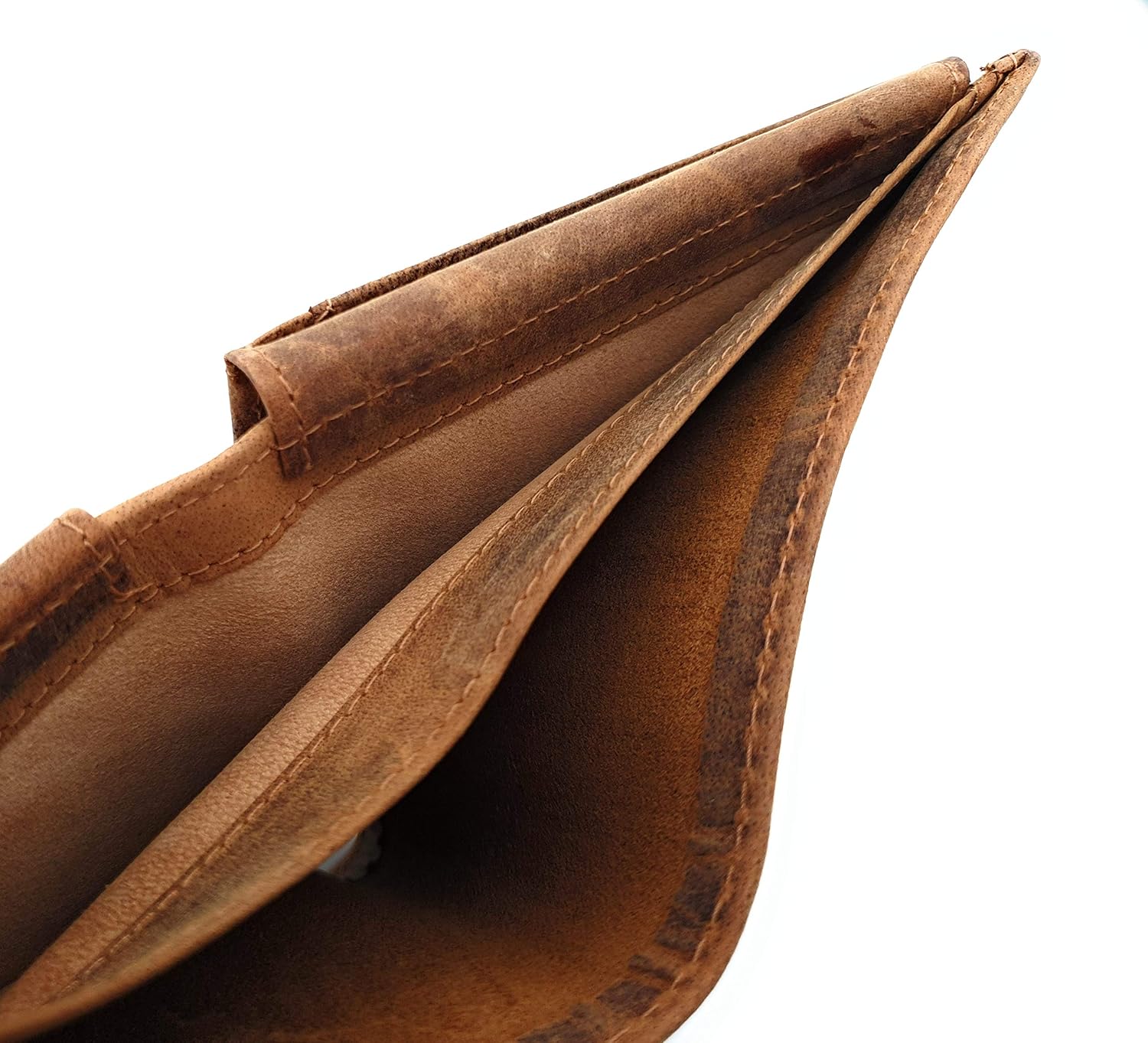 Jockey Club Hunter Wildsau Leather Wallet with RFID Protection, brown, S, Coin purse - Image 5