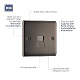 British General BG NBNBTM1-01 Single Master Telephone Socket Black Nickel view 3