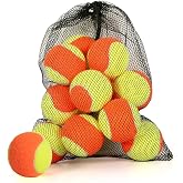 MRYCZ FYRHD Kids Tennis Balls, Low-Compression Training Balls for Beginners | 25% / 50% Lower Compression for Slower Play and Easier Control, with Durable Felt, Rubber cores and a Reusable mesh Bag