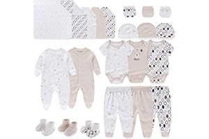 JELYLOVE Unisex Baby Boy Girl Layette Sets 22 Packs New Born Boy Girl Clothes Infant Essentials