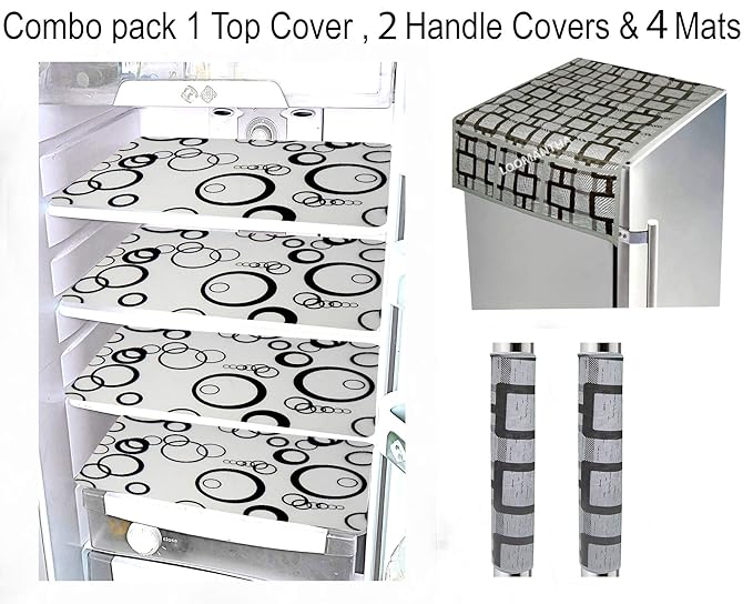 LOOMANTHA miles to go. Combo of Exclusive L- 15 Decorative 1 Fridge Top Cover, 2 Fridge