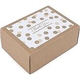 Hallmark Thank You Cards, Gold Foil and Glitter Dots (40 Thank You Notes with Envelopes for Wedding, Bridal Shower, Baby Shower, Graduation)