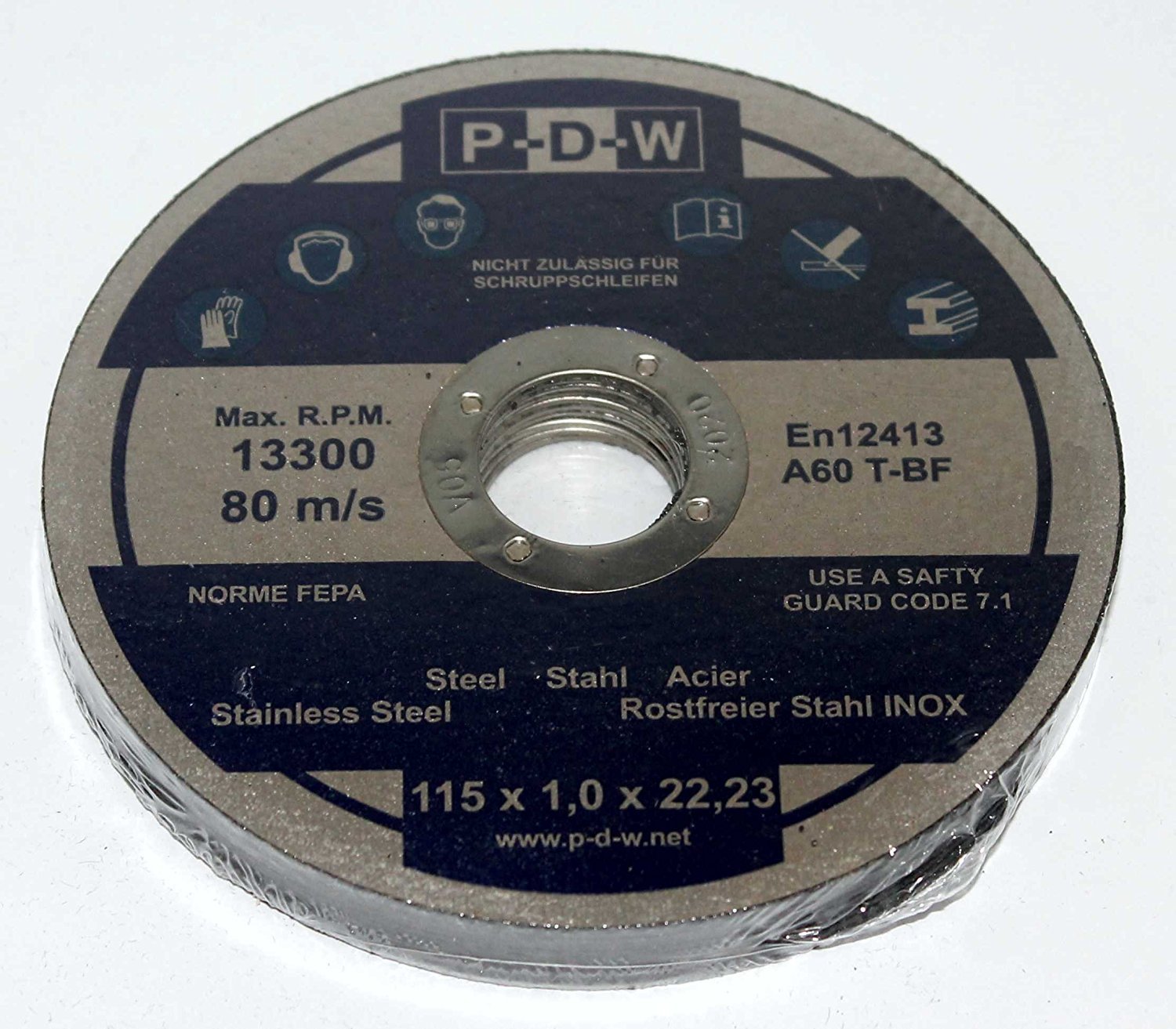 50 stainless steel cutting discs for cutting or angle grinders – diameter 115 mm shaft diameter/INOX / flex discs