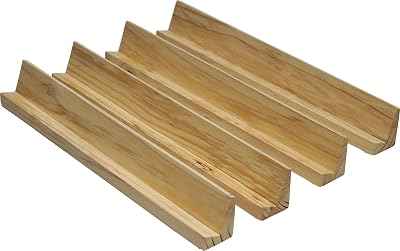 Aidapt Wooden Domino Racks Trays 33 cm Pack of 4 Tile Holders for Mexican Train