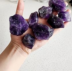 Luckeeper 0.5 lb Rough Crystals Bulk Raw Amethyst
