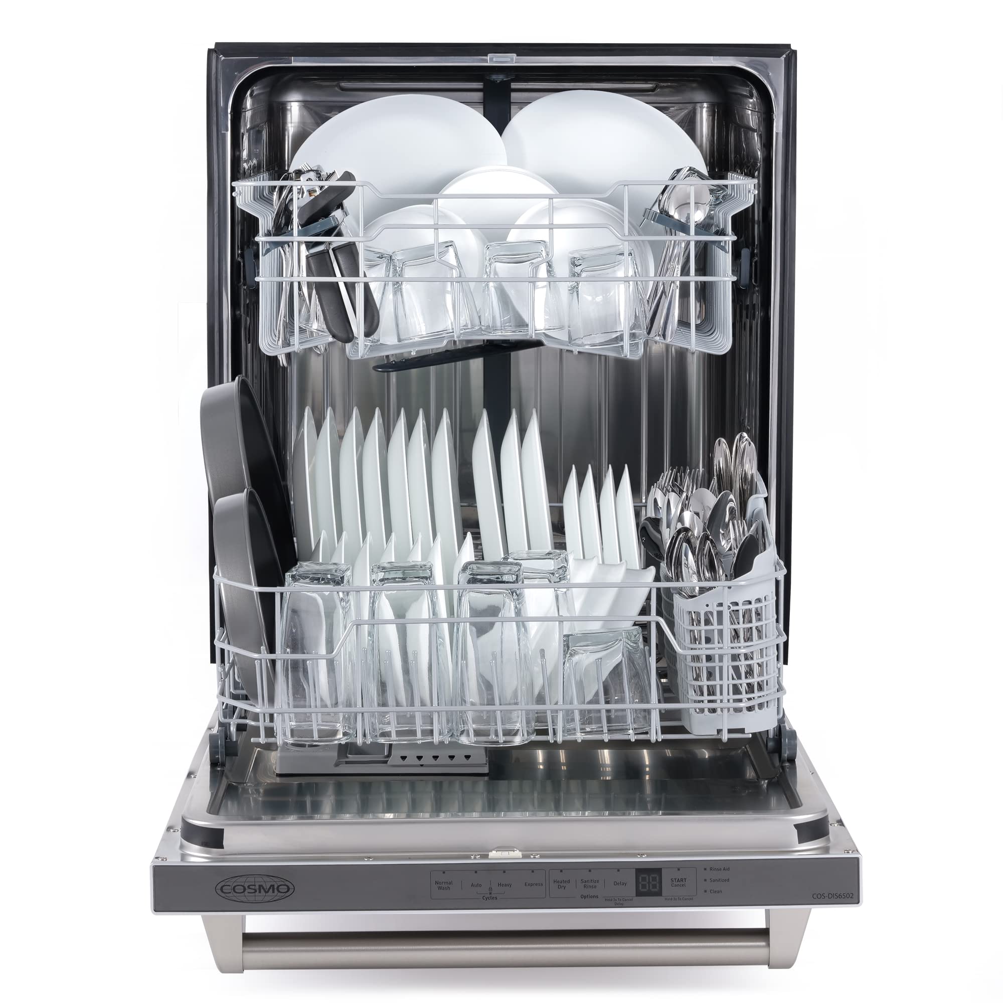 COSMO COS-DIS6502 24 in. Dishwasher in Fingerprint Resistant Stainless Steel with Stainless Steel Tub