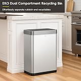 EKO Mirage X 40L Automatic Sensor Kitchen Bin Dual 20L Removable Buckets view 2