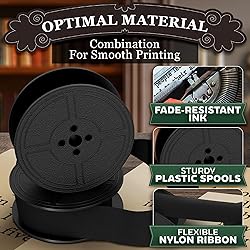 4 Pairs Typewriter Ribbon - Black Typewriter Ink