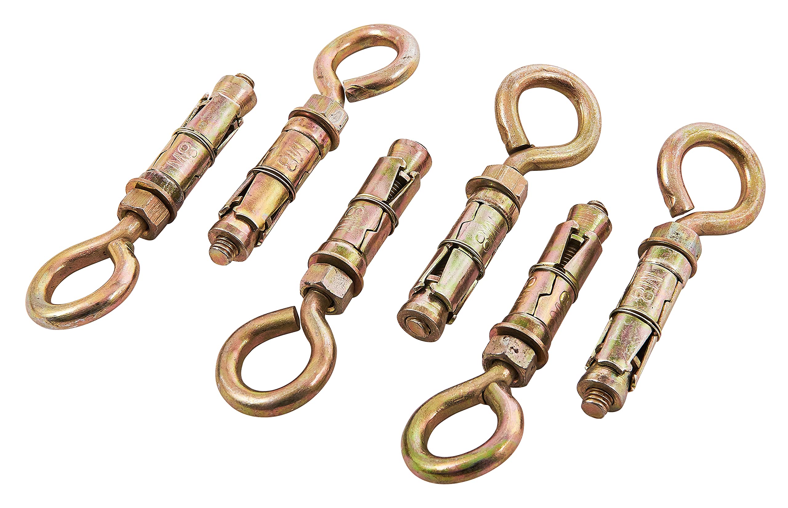 Amtech S5965 6 Piece 8mm closed hook bolts
