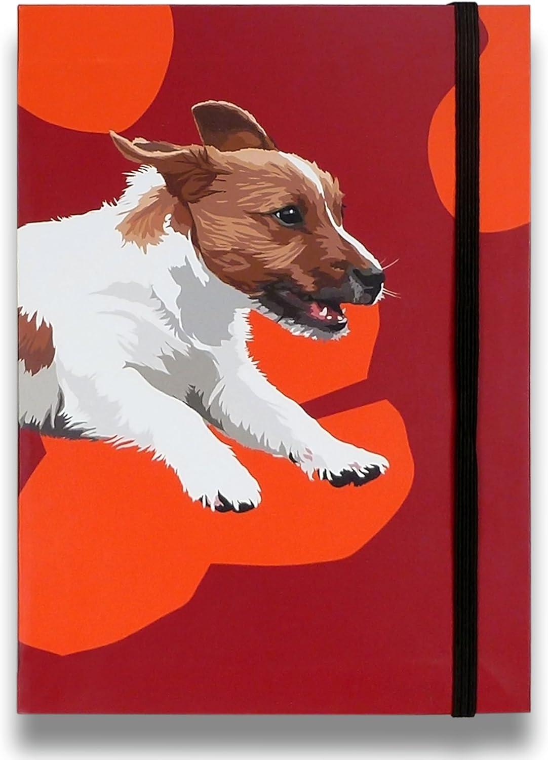 Jack Russell Pocket Notebook by Leslie Gerry, White