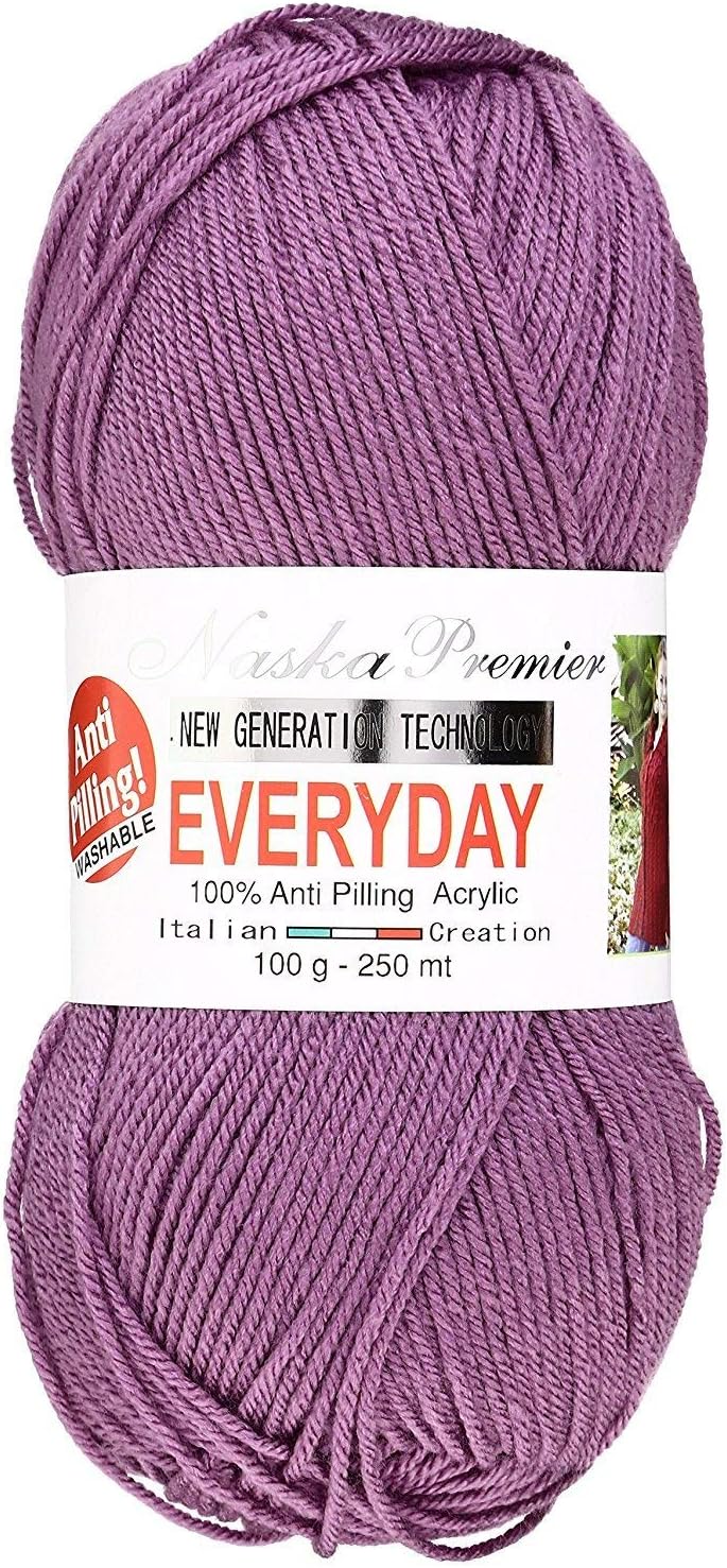 Amazon Co Jp Naska エブリデイ 毛糸 並太 Col 46 パープル 系 100g 約250m N 53 ホビー 通販
