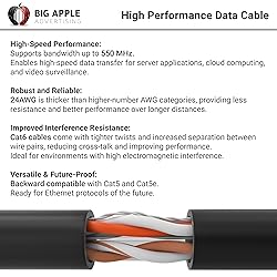 Big-A - Bulk Cat6 Cable 1000ft 23AWG Solid 4