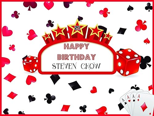 Amazon Com Casino Gambler Style Custom Wall Decor For Birthday