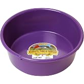 Little Giant&reg; Plastic Utility Pan | Feed Pan | Durable &amp; Versatile Livestock Feeding Bucket | Made in USA | 5 Quart | Purple