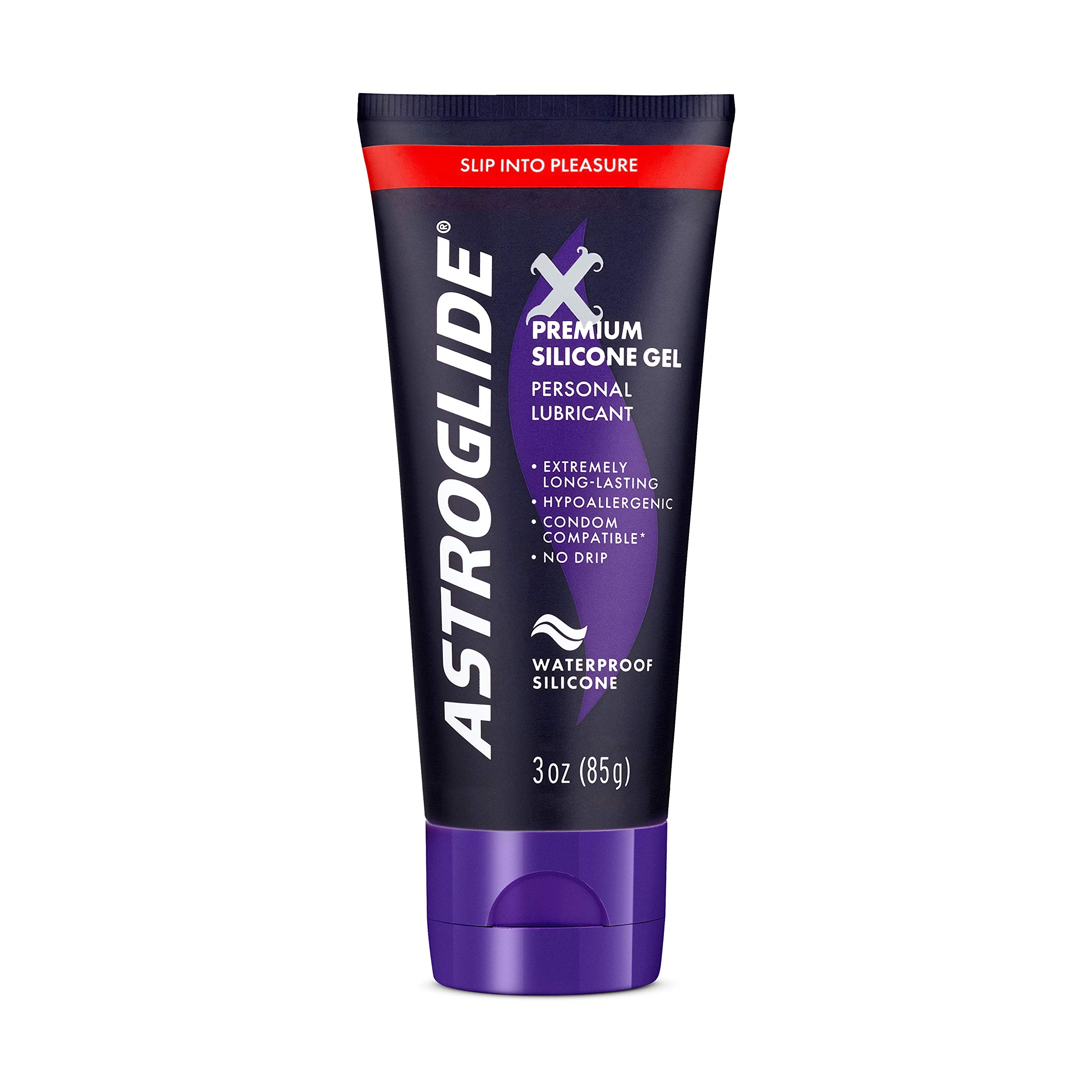 Astroglide X, Premium Waterproof Silicone Gel Personal Lubricant, 3