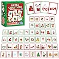 gisgfim 50 Pairs Memory Matching Game Merry Christmas Concentration Memory Games for Kids Educational Ages 3-8 A Fun & Fast Christmas Winter Theme Memory Matching Games