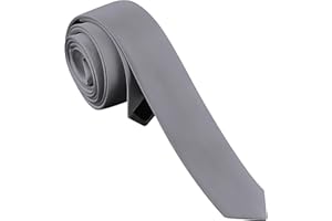 Branduce Men's Skinny Ties Solid Color Formal Neckties 1.58" (4CM) Slim Ties For Men