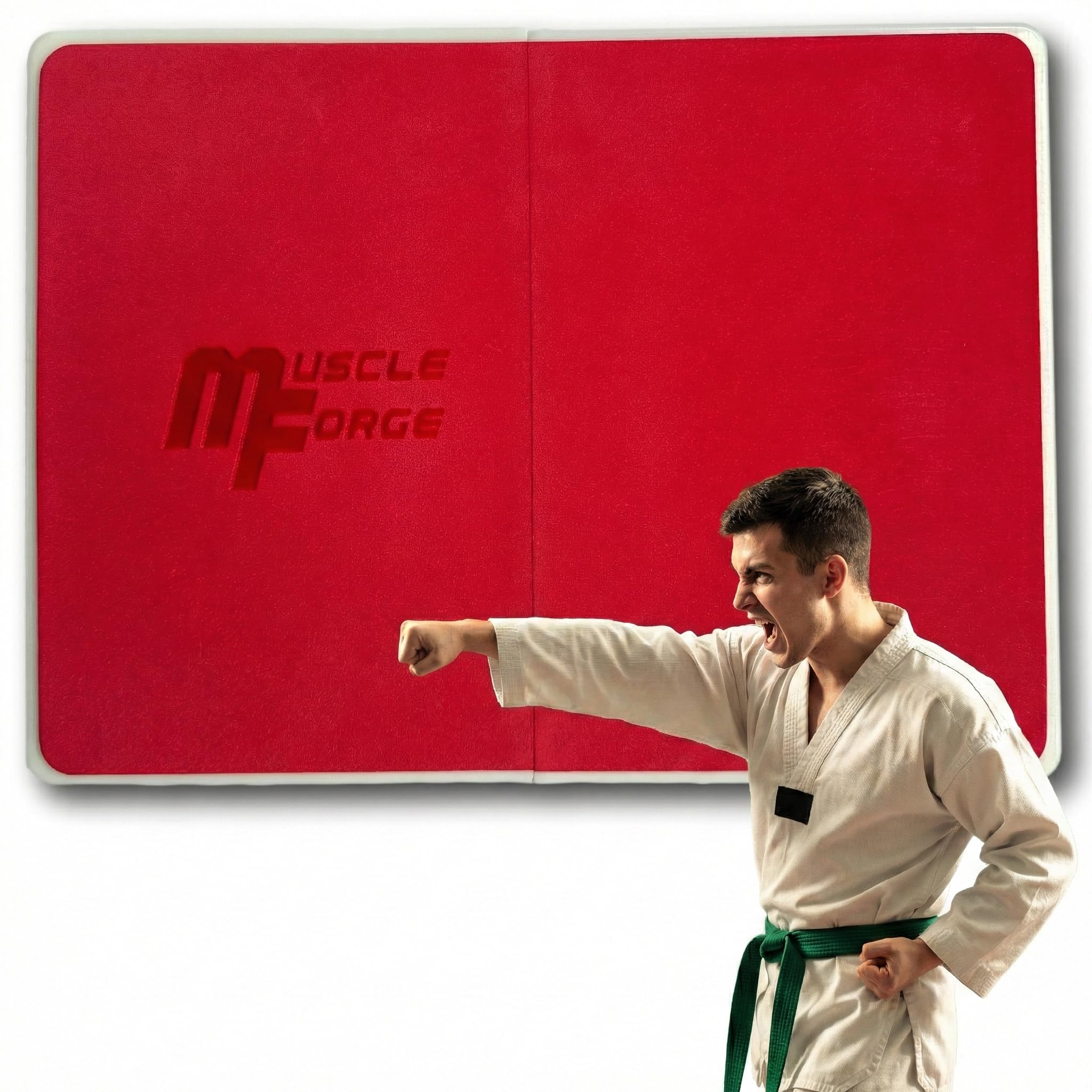 MuscleForge® PVC Taekwondo Training Board for Kicks and Punches, Reusable, Protective Foam Pad Lining, 10 mm