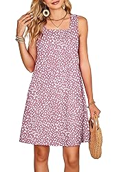 OFEEFAN Pink Dress for Women Summer 2025 Sundresses