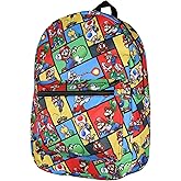 Bioworld Super Mario Backpack Multi Character Video Game School Laptop Travel Backpack 17"