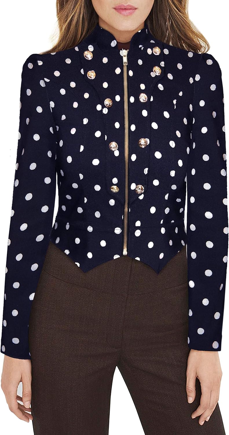 zip up blazer womens