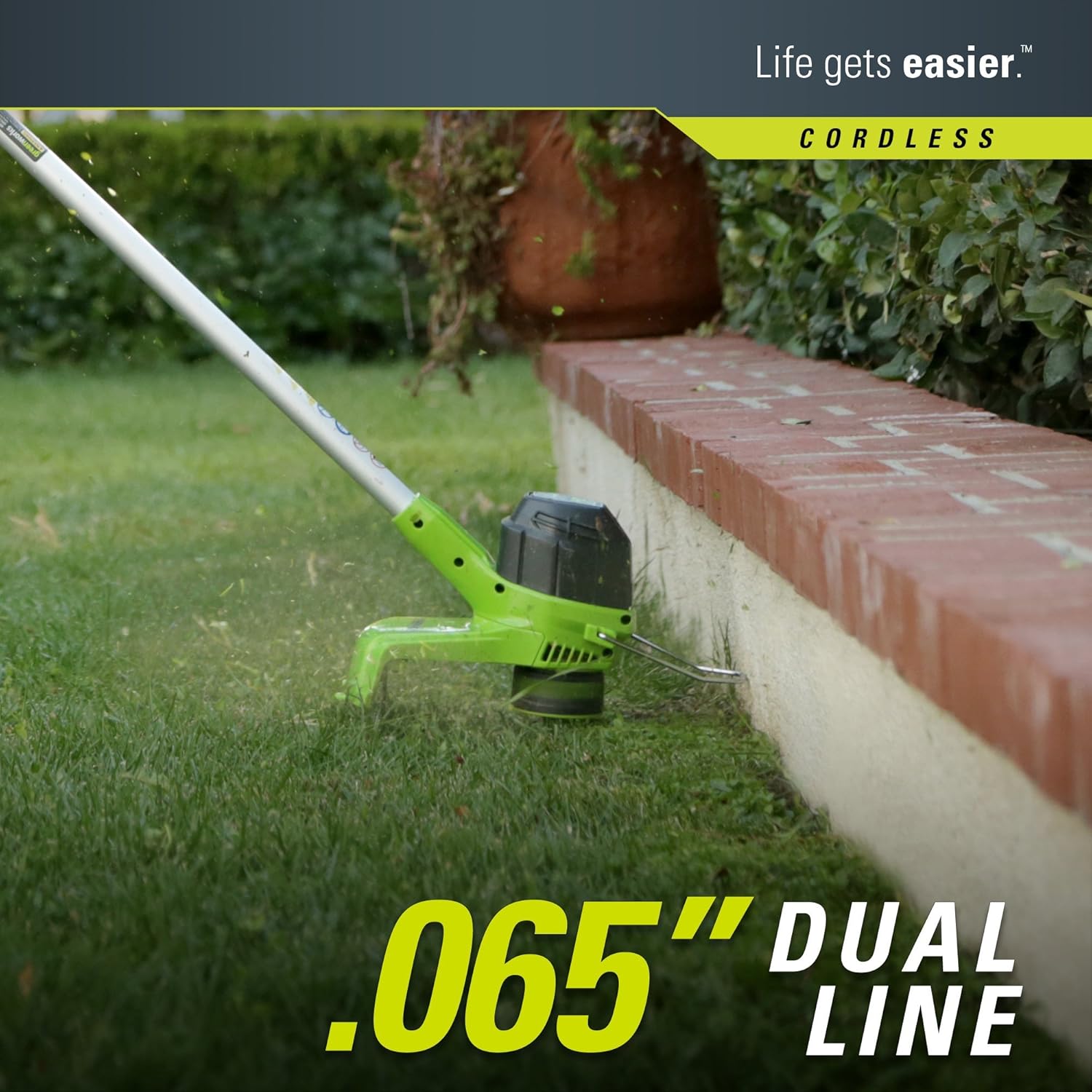 Greenworks 12-Inch 40V Cordless String Trimmer, 2.0Ah Battery and Charger Included 2101602 : Garden & Outdoor