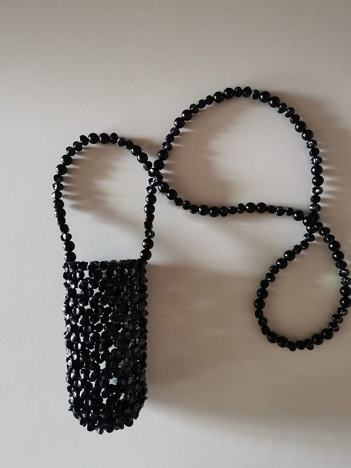 black beaded crossbody bag