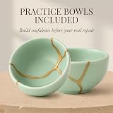 Sandy Leaf Farm Kintsugi Repair Kit with Gold Powder & Two Practice Bowls view 3
