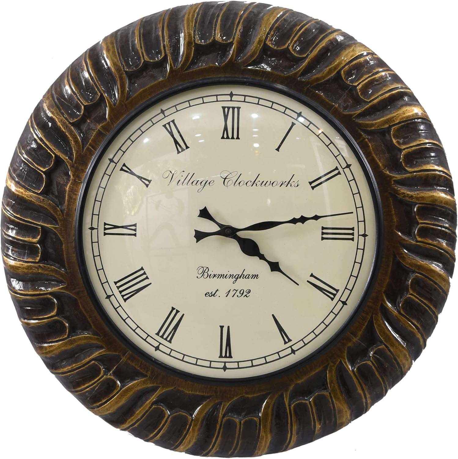Buy ShakhA WOODEN WALL CLOCK Vintage, Unique Wall Clock Wood, Large