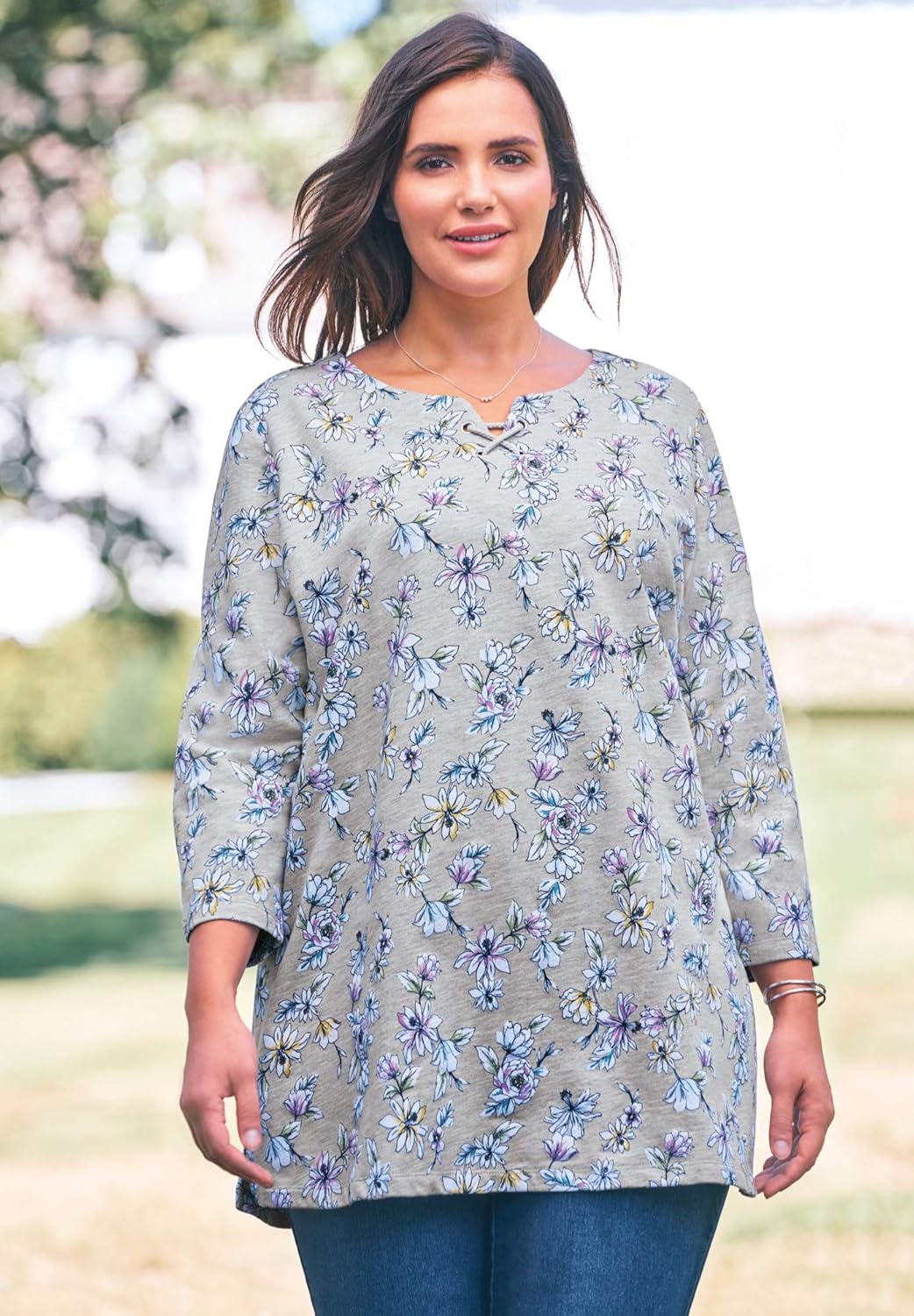 plus size french terry sweatshirt