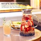 SUSTEAS 1.5 L Glass Jug with Lid Borosilicate Heat Resistant Carafe view 6