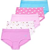 Lucky & Me | Annika Girls Boyshort Panties | Soft Cotton Blend Underwear | 5-Pack