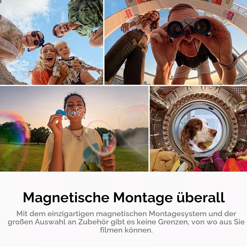GO Ultra Nachtschwarz-Kleine 4K Vlogging-Kamera, Freihändig, POV-Kamera, 1/1,28"-Sensor, 53g leichte Unterwasserkamera, 156°FOV, 200min Akku, tragbare Action-Cam (Generalüberholt)