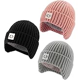 FURTALK Baby Beanie Winter Warm Hats Fleece Lined with Earflap Cute Knit Boys Girls Infant Toddler Kids Hat